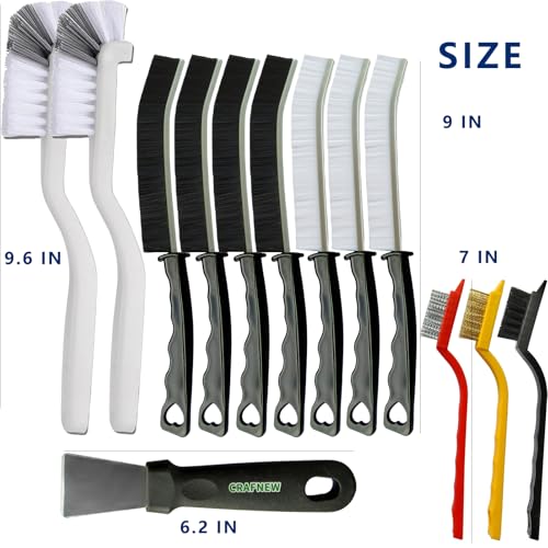 13Pcs Crevice Cleaning Brush Set, Cleaning Brush Tools, Hard Bristle Gap Household Cleaning Products Suitable for Toilets, Kitchens, bathrooms, Cups, Windows