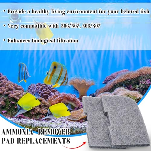 Threlaco 10 Pack Compatible with Fluval 307/407/306/406 Canister Filter, Nitrite Remover Pads, Aquarium Filter Replacement Pads for Fish Tank - color: 306/307/406/407 Nitrite Remover
