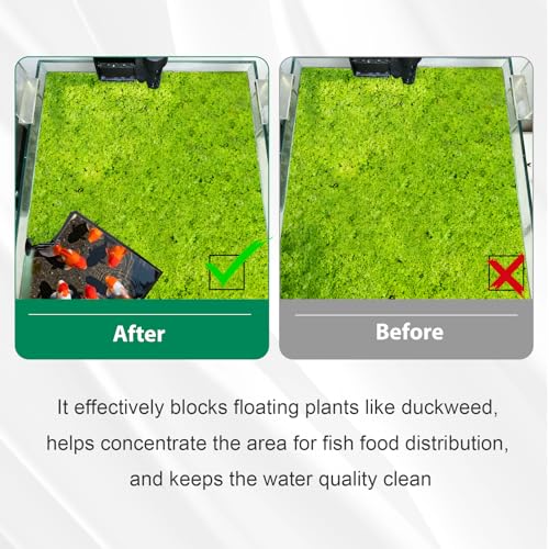 Aquarium Floating Plant Barrier, Fish Feeding Ring Intercepts Floating Plants from Filters and Heaters,Applicable to Duckweed Live Plant for Aquarium