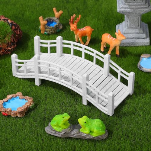 Garneck Miniature Arch Bridge for Fairy Garden Accessories: 5.9" Vintage Tiny Bridge Figurine Dollhouse Furniture Accessories for Aquarium Fish Tank Terrarium Bonsai Decor DIY Micro Landscape