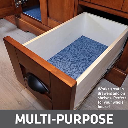 Drymate Premium XL Under Sink Mat, Waterproof Cabinet Protection Mats for Kitchen & Bathroom, Absorbent Shelf Liners, Slip-Resistant, Non-Adhesive, Machine Washable (USA Made)(24”x59”)(Blue) - color: Borage Blue Stucco, size: 24"W x 59"L