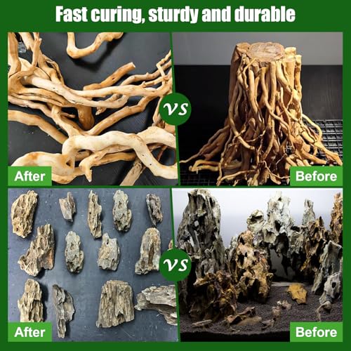 Special Aquarium Liquid Glue for Fish Tank Landscaping, Aquarium Safe Instant Glue for Driftwood, Rocks, Stones,Build Beautiful Waterscapes,Cannot Be Used for Aquatic Plants or Corals