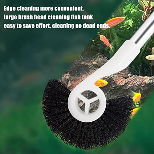 Fish Tank Cleaning Brush, Long Handle Aquarium Cleaning Tool, Reusable Algae Scrapers Cleaner Tools, Cleaning Aquarium Brushes for Cleaning Glass - color: 55cm