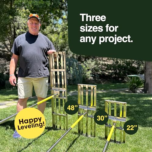 Rocklin™ Lawn Leveling Rake – 22” x 10” Stainless Steel Leveling Tool with 78” Handle | Smooth & Level Soil or Grass | Durable Leveling Tool for Lawn, Yard | Fathers Day Gift for Dad, Husband & Men - size: 22 Inches