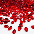 Red Glass Stones, 0.85LB/385g Aquarium Gravel Rocks, Red Aquarium Pebbles for Fish Tank, Sea Glass Rocks for Vase Filler Craft - color: Red