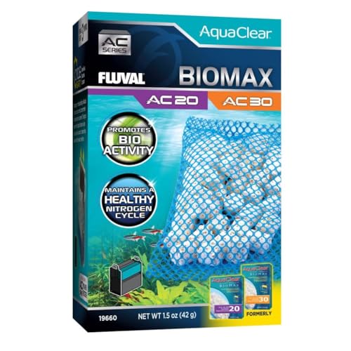 Fluval - BIOMAX for AC20/AC30 Power Filter, 1.5 oz / 42 g – for Use in Freshwater & Saltwater Aquariums - size: AC20/AC30 (New) 1-Pack