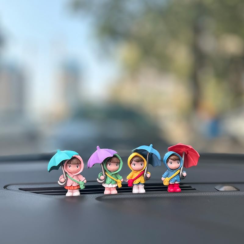 4Pcs/Set Mini Parachute Ornament Mini Decor Statue for Fish Tank Garden Home Decor