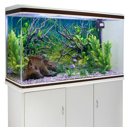 AWERT 36x18 inches Tropical Fish Tank Background River Bed & Lake Aquatic Plant Undersea Tree Branch Aquarium Background Vinyl - size: 36x18in/90x45cm