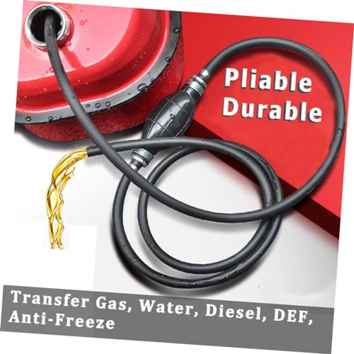 Healifty Manual Fuel Transfer Siphon Pump with Thick Hose Hand Operated Water Transfer Pump for Fish Tank Aquarium and Durable Rubber Ball Design for Extraction and Tight Spaces