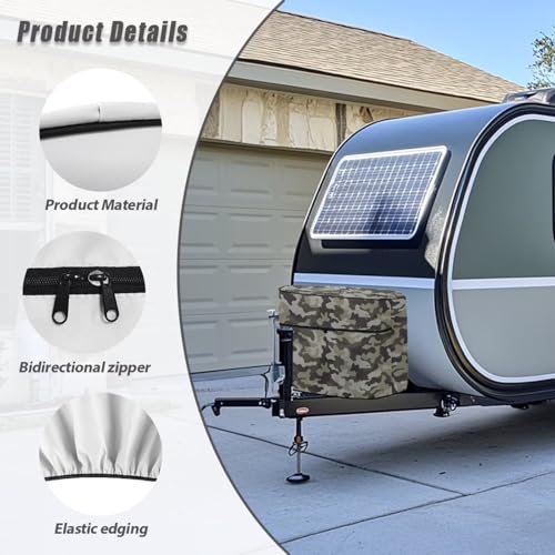 Camo Gray Double 20lb RV Propane Tank Cover Dust-Proof Heavy Duty Propane Gas Cylinder Cover All Weather Protection - color: Camo Gray, size: S(20LB)