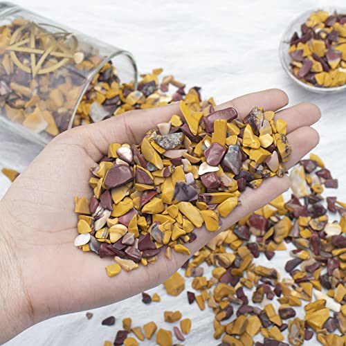Crocon 1 LB Crushed Mookaite Jesper Chips Bulk Stones 2000+ Carats Natural Quartz Pieces Irregular Shape Gemstones House Warming Gifts New Home and Chakra Healing Crystals Home D�cor Gifts for Women - color: Mookaite Jesper, size: 1 Pound