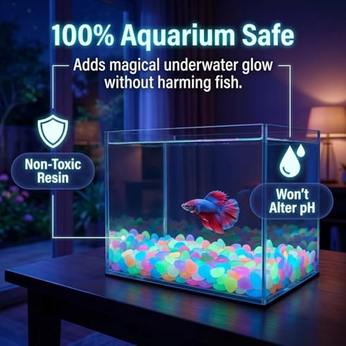 Colorful Glow-in-the-Dark Garden Stones, 2026 New Glowing Pebbles for Garden Outdoor, Beautiful Luminous Stepping Stones Glow Rocks for Landscaping Fish Tank Aquarium Walkway Decor (200, Multicolor)