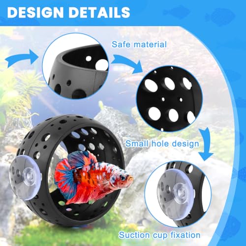 2PCS Floating Bettas Hide & Shrimp Cave 3D Printed Aquarium Hammock Floating Bettas Log Cave Bett a Hammock & Shrimp Shelter(Color:Black)
