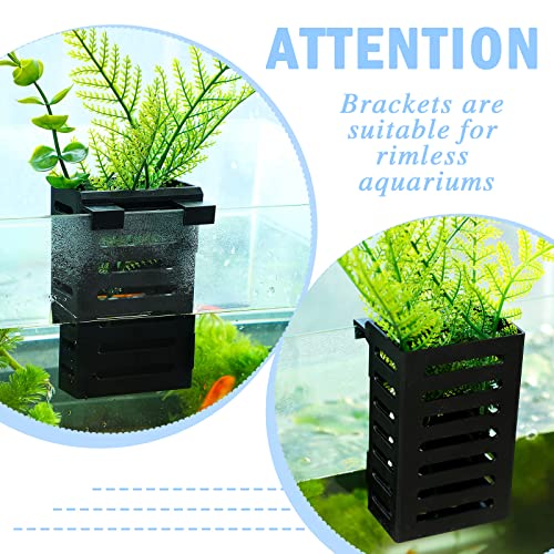 Dandat 8 Pcs Aquarium Plant Holder Hanging Aquarium Planter Cup with Different Size of Holder Aquatic Plant Pot Aquascape Decorations Accessories for Fish Tank