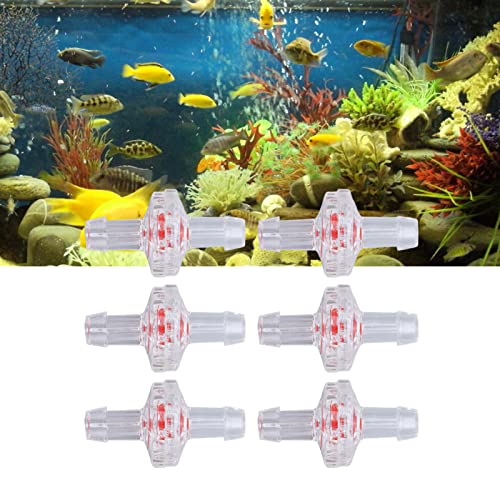 10Pcs One Way Check Valve PP Plastic Transparent Check Valve Garden Irrigation Hose Non Return Valve Aquarium Tank Air Pump One Way Valve Pagoda Joint (7mm transparent)