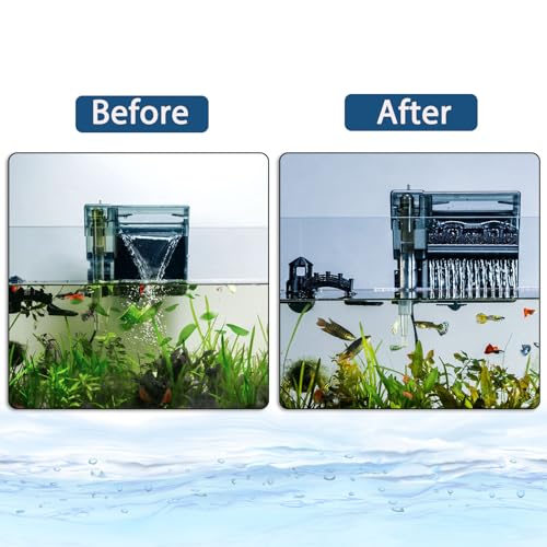 HOZOE Aquarium Filter Baffle, Fish Tank Accessory, Helps Maintain a Calm Water Surface and Slow Down Water Flow, Fish Tank Filter Flow Controller, Suitable for Most Hang-On-Back Filters. (10 CM) - size: 10 CM