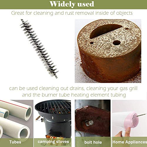 Utoolmart Steel Wire Cleaning Brush, Spiral Power Tube Brush, Steel Wire Tube Brush Cleaning Tool, Tube Bottle Brush, 0.6-inch Diameter 12-inch Length, 2pcs - color: 2pcs, size: 1.5cm