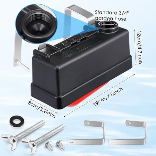 1 Pack Water Tank Float Valve Automatic Water Level Control Float Valve for Pond Farm Livestock Cattle Goat Horse Pool Aquariums Hydroponics and Reservoir Autofill Livestock Waterer