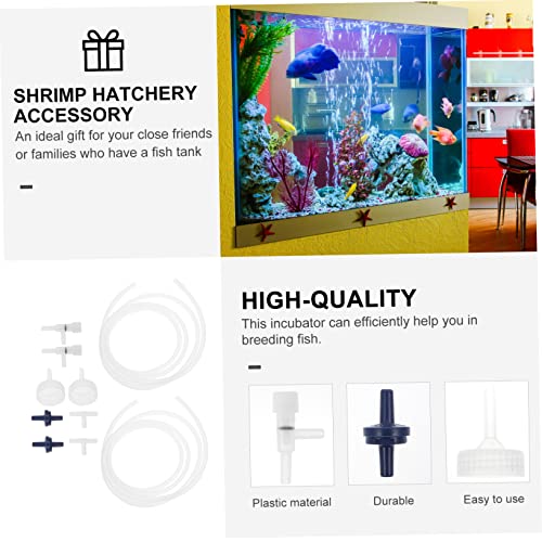 Kichvoe 2 Sets Shrimp Incubator Kit with Hatchery Accessories for Soda Bottle DIY Brine Artemia Hatching Equipment Transparent for Fish and Shrimp Breeding
