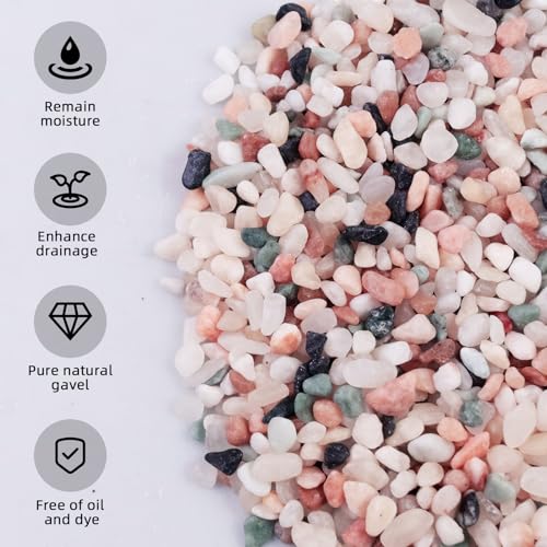 5lb Pea Silica Gravel Decorative Rocks, Polished Pebbles Ideal for Fish Tank, Vases, Succulents, Home Decor and Garden Landscaping, Countryside - color: Countryside, size: 5LB