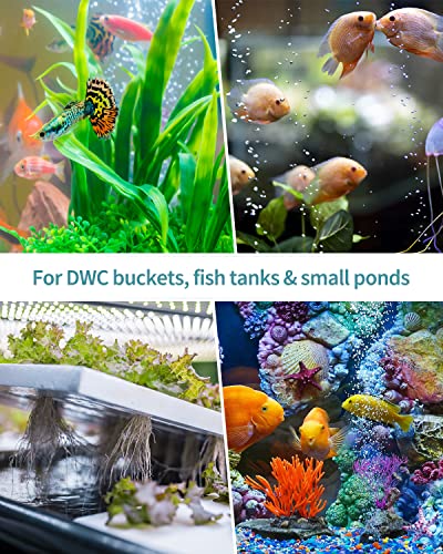 Pawfly Aquarium Air Stone Disc Bubbler 1.5 inch, Oxygen Diffuser Airstone for Nano Air Pumps Fish Tanks Buckets Small Ponds and DWC Reservoirs, 4 Pack - color: 4 Pack