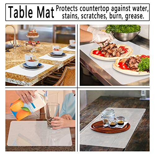 Gartful 3PCS Medium Silicone Mat for Crafts, Resin Jewelry Casting Molds Mat, Placemat, Multipurpose Countertop Protector Pad for Nail Arts, Paints, Epoxy, Resin, Translucent(15.7 x 11.8 inch) - color: Translucent, size: 3pcs - 15.7 x 11.8 inches