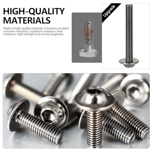 Motorcycle Fairing Bolt Kits Stainless Steel M5 M6 Windscreen Screws Fastener Clips Universal Fit for Sportbike Kawasaki Suzuki Honda Yamaha BMW Ducati GSXR Titanium (195Pcs) - color: Titanium