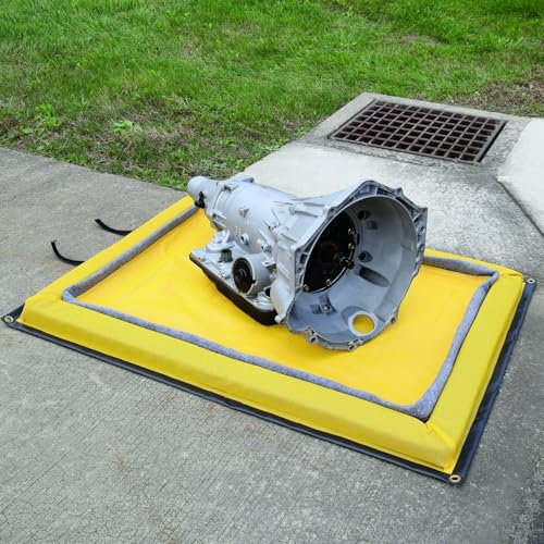 PIG Outdoor Filter Berm Pad | Absorbs 1.34 gallons | 27” W x 39’ L x 2.25” H | PMB30607 - size: 27”W x 39’L (1.34 Gallons)