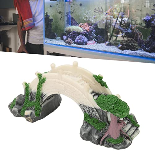 Aquarium Arch Bridge Decoration, Fish Tank Arch Bridge Resin Hand Craft Bridge Landscaping for Fish Tank Ornaments