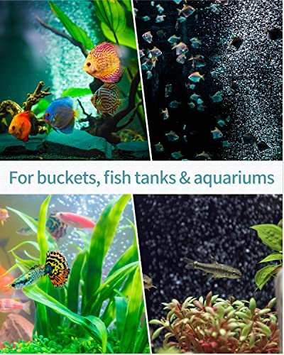 Pawfly 8 Inch Air Stone Grey Mineral Bubble Stone Bar Diffuser Bubbler Airstones for Air Pump, Aquarium, and Fish Tank - size: Grey