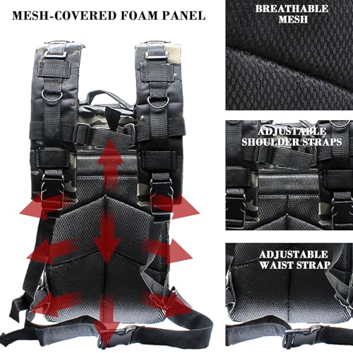 Lightweight Fishing Tackle Backpack Professional Water-Resistant All-in-One Rod Holder & Gear Storage - color: C-black