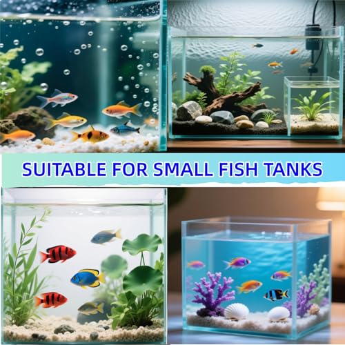 AQUANEAT Aquarium Air Stone Disc, 2 Inch Nano Bubble Stone Kit Quiet Dissolved Oxygen Diffuser with Accessories tubing and valves for Small Fish Tank