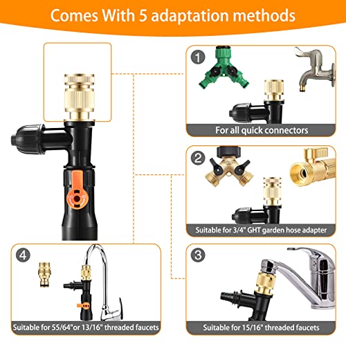 Gravel Vacuum for Aquarium Water Changer Fish Tank Cleaning Tools,Siphon Universal Quick Pump Aquarium Water Changing (30ft)