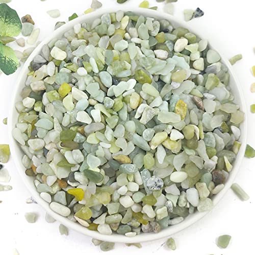 YISZM 10LB Succulent and Cactus Pebbles, 1/5 Inch Jade Natural Decorative Polished Stones, River Rocks for Plants, Vases and Outdoor Gardening,Green - color: Jade, size: 10 Pounds