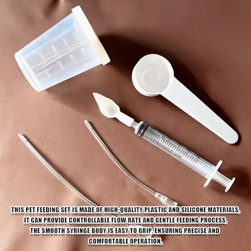Baby Bird Feeding Syringe Set, Pet Parrot Milk Feeding Syringe with Tubes, Parrot Feeding Tubes Measuring Tools for Feeding Pets Scientific Industrial Labs… (5 pcs 3ml) - color: 5 pcs 3ml