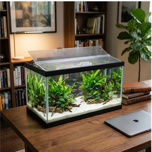 Aquarium Canop Polycarbonate 23.07 x 11.69 x 0.24 for 15/20/29 Gallon Without Center Brace Aquariums Cover Aquarium Lid，Clear - size: 24 x 12 Inch