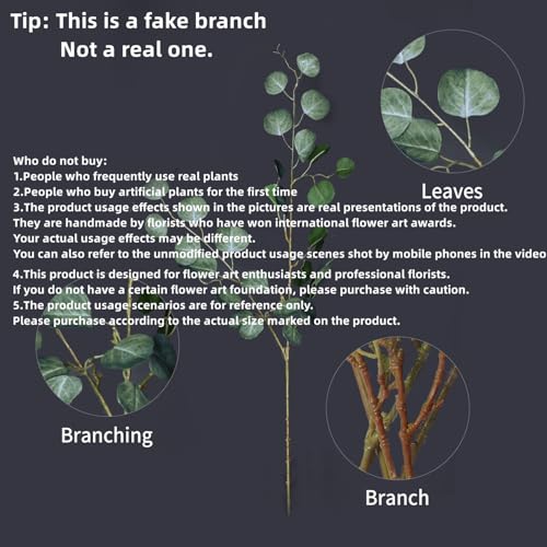 Melorca&Guilla Artificial Plants,6PCS 43.3" Faux Eucalyptus Stems Faux Branches for Vase,Greenery Stems for Shop Garden Office Home Décor - color: Green Blue Eucalyptus