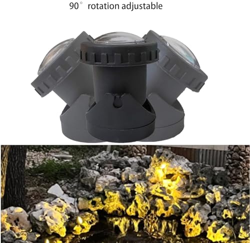 Warm White Pond Lights, 2500K Underwater Weighted Pond Light IP68 Waterproof Submersible Fountain Lights for Pond Fountain Waterfall,1 Lights - size: 1 lights