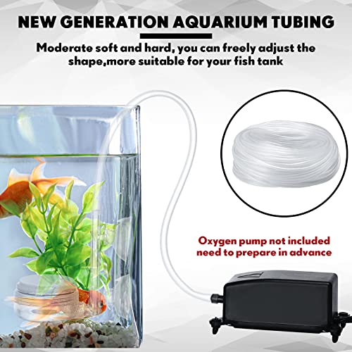230 ft Standard Size Airline Tubing for Fish Tank Clear and Flexible Aquarium Air Pump Accessories 3/16'' Tubing for Fish Tank Air Pump, Aquariums, Terrariums