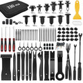 GOOACC 330Pcs Trim Removal Tool, Auto Push Pin Bumper Retainer Clip Set Fastener Terminal Remover Tool Adhesive Cable Clips Kit Car Panel Radio Removal Auto Clip Pliers, Black - color: Black