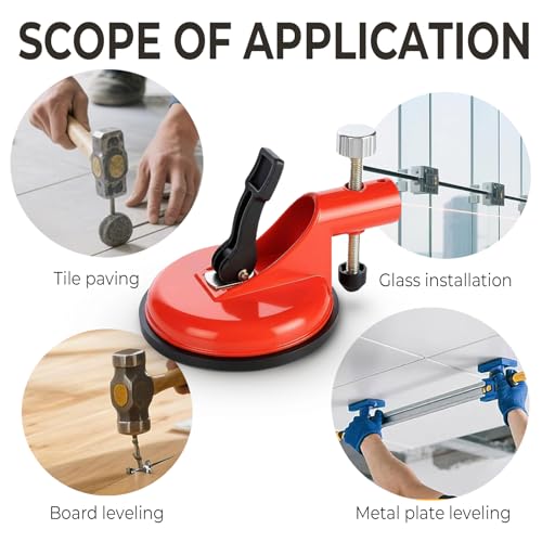 2026 New Adjustable Height Setter, Pro Countertop Floor Leveler with Suction Cups – Floor Gap Fixer for Tile, Laminate, Wood, Vinyl, Reusable Tile Alignment & Seam Leveling (Deep Yellow) - color: Deep Yellow