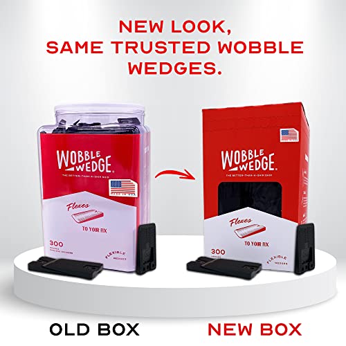 Wobble Wedges Flexible Plastic Shims - Leveling Shims for Home Improvement, Furniture Levelers, Table, and Toilet for Leveling - Made in USA Plastic Wedges Shim for Appliances (Black, 300-Pack) - size: 300