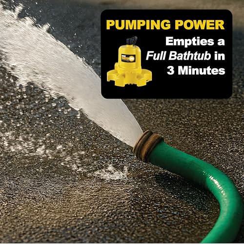 WAYNE - WaterBUG 1/6 HP 1350 GPH Submersible Pump with Multi-Flo Technology - Water Removal and Transfer Pump, Yellow - style: WaterBUG Original