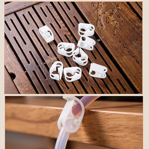 20PCS Adjustable Plastic Tubing Clamp，Hose Shut Off Clamps for 1/4" - 1/2"，Tubing Hose Clamps Valve Flow Control，Water Flow Control Hose Clip Laboratory Pinch Valve，for Beer Bottle And Infusion Bottle