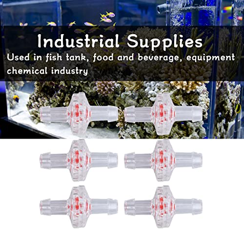 10Pcs One Way Check Valve PP Plastic Transparent Check Valve Garden Irrigation Hose Non Return Valve Aquarium Tank Air Pump One Way Valve Pagoda Joint (7mm transparent)