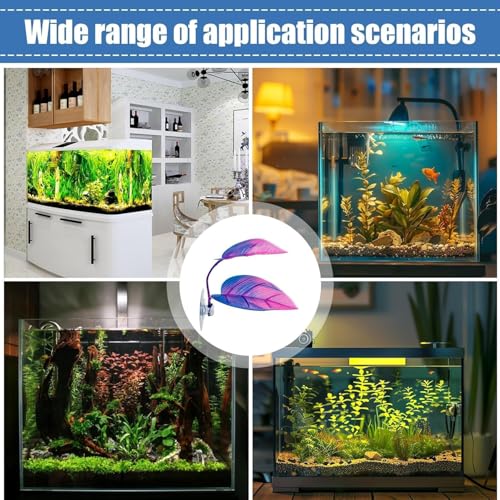 Purple Betta Hammock - Betta Leaves | Simulated Aquarium Decorations Betta Bed | Fish Leaves| Tank Decor, for Flounder, Clownfish, Guppy| Vivid Suction Cup Mounted Betta Fish Aquarium Plants