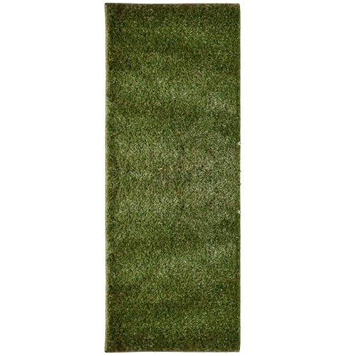 iCustomRug Ivy, Thick Realistic Grass Mats & Rugs 3' X 12' Synthetic Turf with Finished Edges, Indoor Outdoor Grass Pet Pad - size: 3' x 12' (Runner)