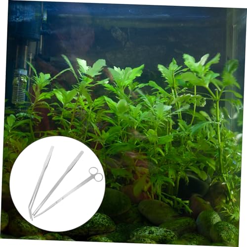 Yardwe 1set Stainless Steel Aquascaping Tools Set Fish Tank Scissors Tweezers Spatula Fishtank Decor Accessories