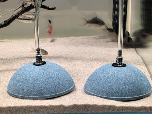 kathson Large Mineral Airstones Bubble 5.9 Inch Ball Shape Diffuser Air Stone for Aquarium Fish Tank Pump and Hydroponics(2 Pack) - size: 5.9inch，2PCS