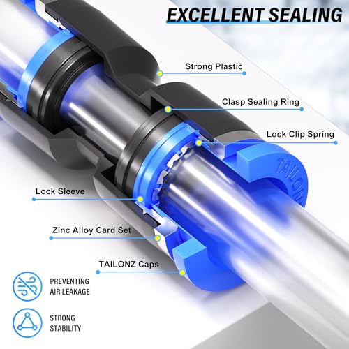 TAILONZ PNEUMATIC 30 pcs Straight Push Connectors Plastic Quick Release Connectors Air Line Fittings for 1/4 5/16 3/8 Tube (2 Way) - size: 1/4''OD/5/16''OD/3/8''OD, style: 30PCS